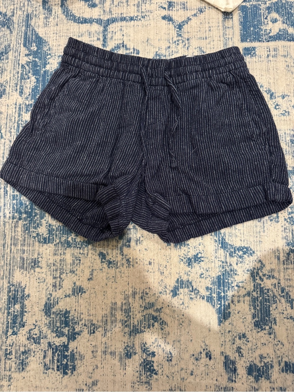 Old Navy Navy Pinstripe Athletic Shorts
